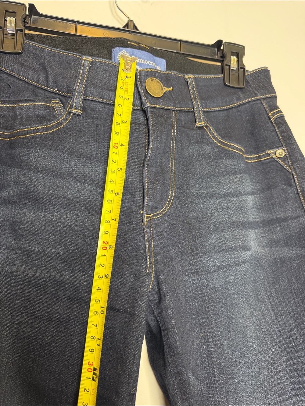 Democracy Sze 4 Dark Blue Women Jean Denim Absolution Flare Leg Closet Staple - Picture 8 of 10